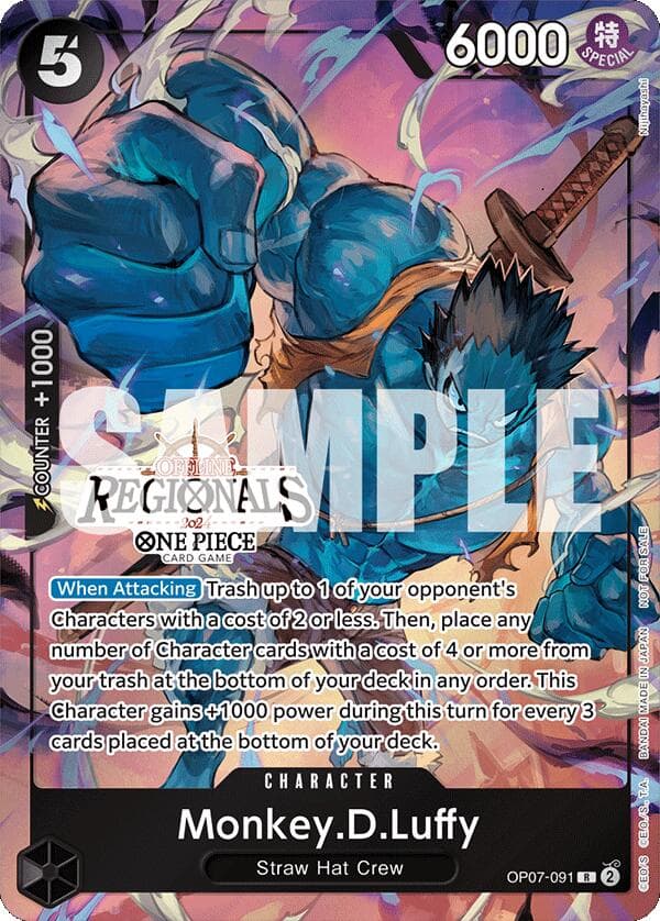 Monkey.D.Luffy (091) (Offline Regional 2024 Vol. 3) — One Piece Promotion Cards card