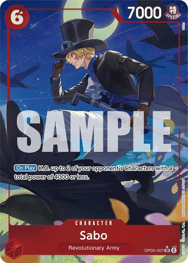 Sabo (OP05-007) (Alternate Art) — Premium Booster -The Best- card