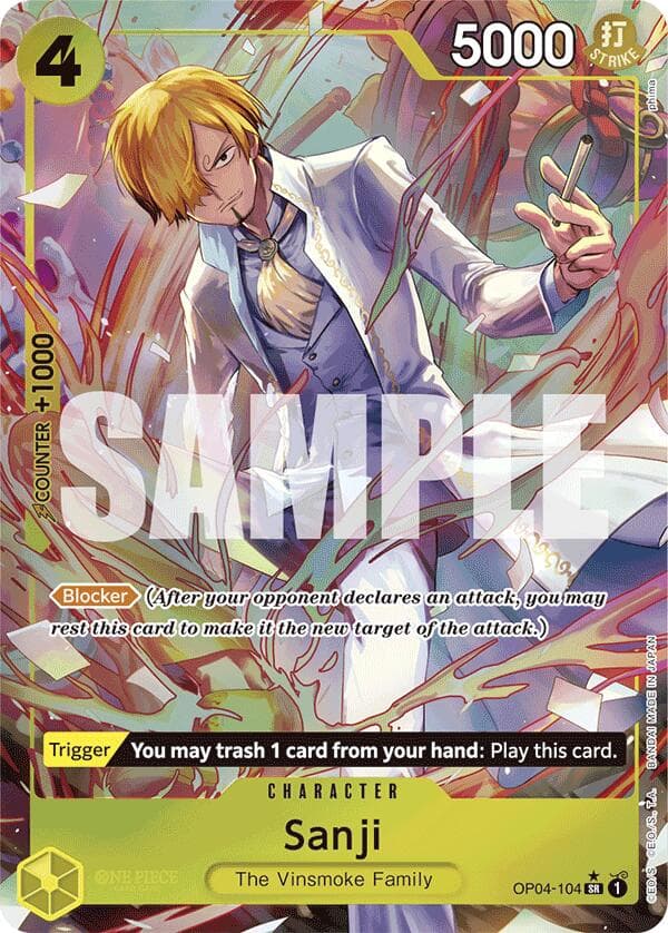 Sanji (OP04-104) (Alternate Art) — Premium Booster -The Best- card