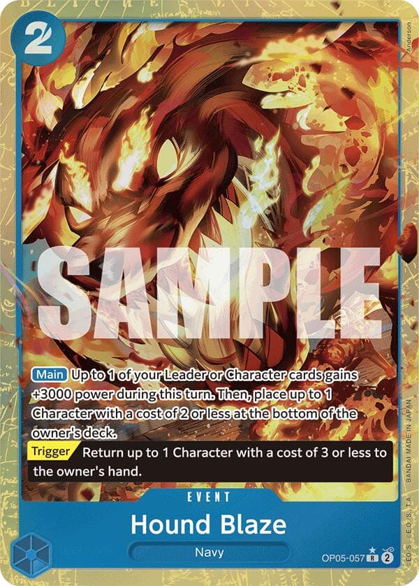 Hound Blaze (Alternate Art) — Premium Booster -The Best- card