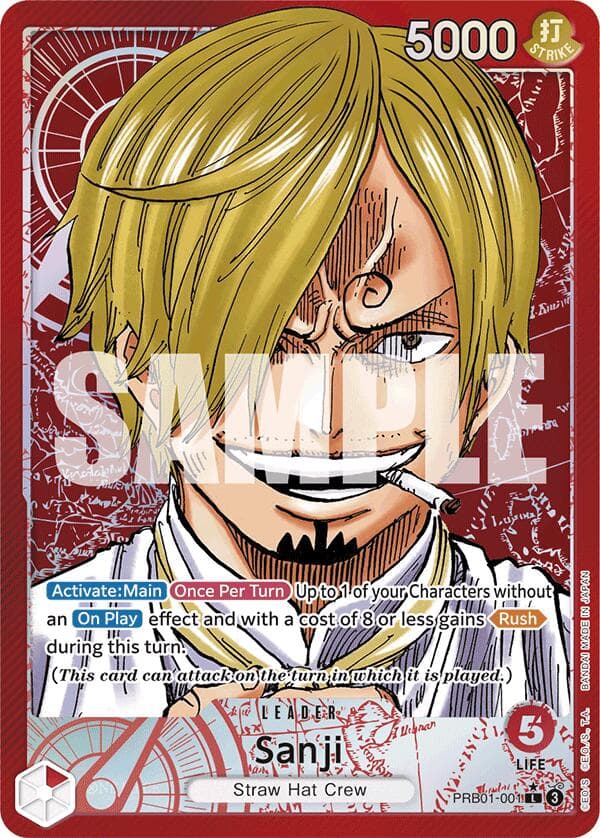 Sanji (PRB01-001) (Alternate Art) — Premium Booster -The Best- card