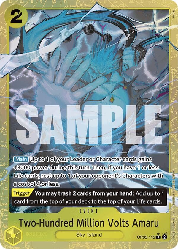 Two-Hundred Million Volts Amaru (Alternate Art) — Premium Booster -The Best- card