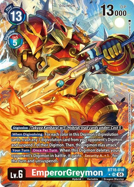 EmperorGreymon (Alternate Art) — Release Special Booster 2.0 card