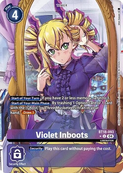 Violet Inboots - BT18-093 (Alternate Art) — Release Special Booster 2.0 card