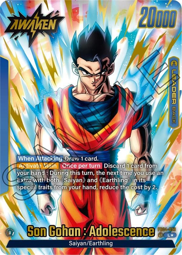 Son Gohan : Adolescence - FB04-026 (Alternate Art) — Ultra Limit card