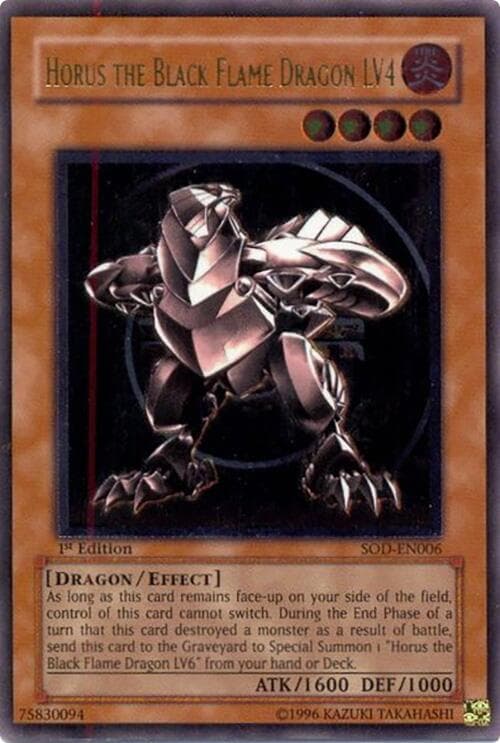 Horus The Black Flame Dragon LV4 (UTR) — Soul of the Duelist card