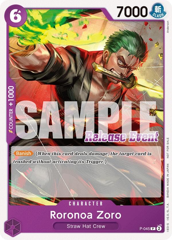 Roronoa Zoro (ST15 - ST20 Release Event Pack) — One Piece Promotion Cards card