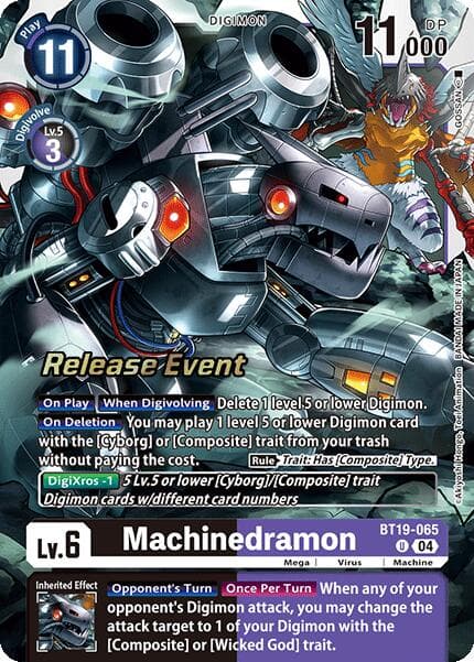 Machinedramon - BT19-065 — Release Special Booster 2.0 Celebration Event Cards card