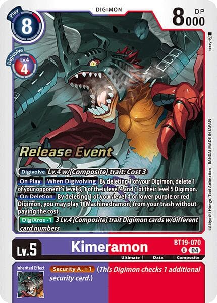 Kimeramon - BT19-070 — Release Special Booster 2.0 Celebration Event Cards card