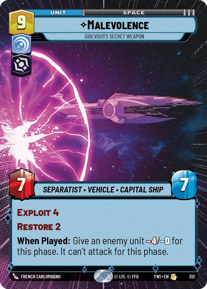 Malevolence - Grievous's Secret Weapon (Hyperspace) — Twilight of the Republic card