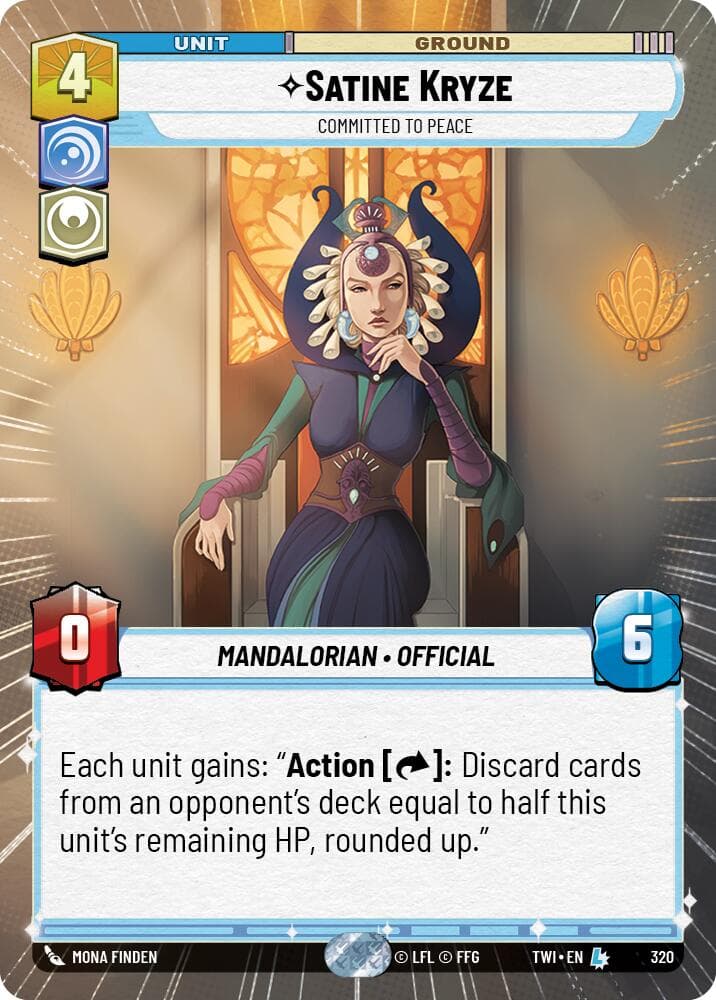 Satine Kryze - Committed to Peace (Hyperspace) — Twilight of the Republic card
