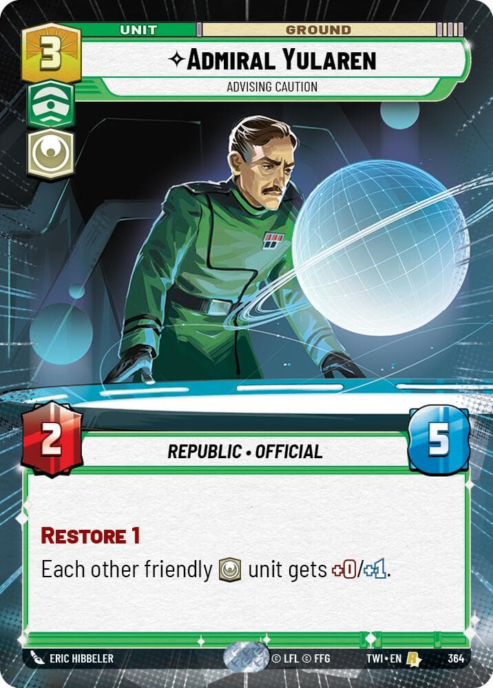 Admiral Yularen - Advising Caution (Hyperspace) — Twilight of the Republic card