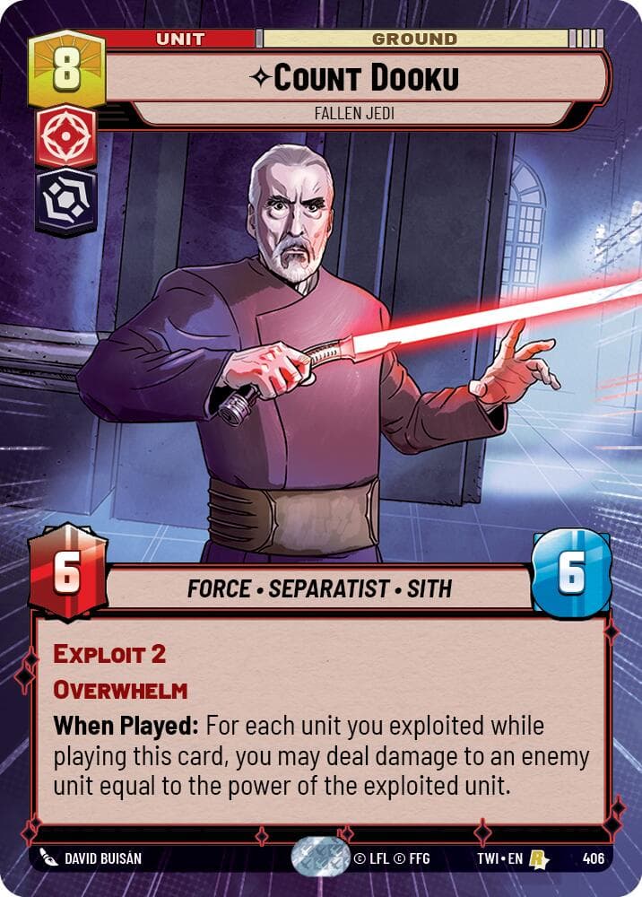 Count Dooku - Fallen Jedi (Hyperspace) — Twilight of the Republic card