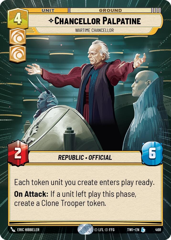 Chancellor Palpatine - Wartime Chancellor (Hyperspace) — Twilight of the Republic card