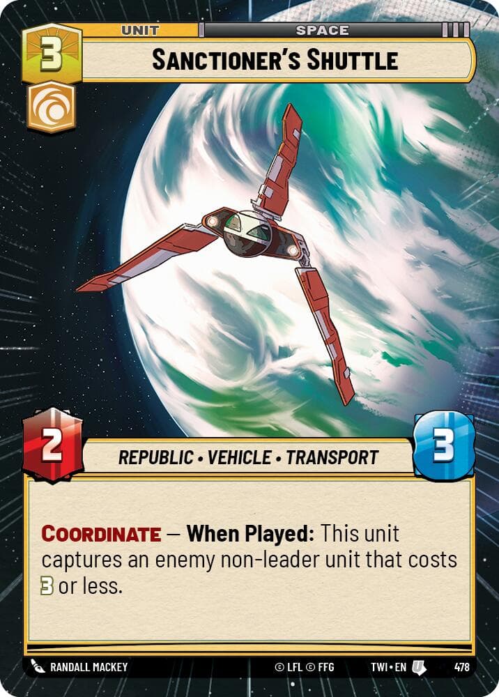 Sanctioner's Shuttle (Hyperspace) — Twilight of the Republic card