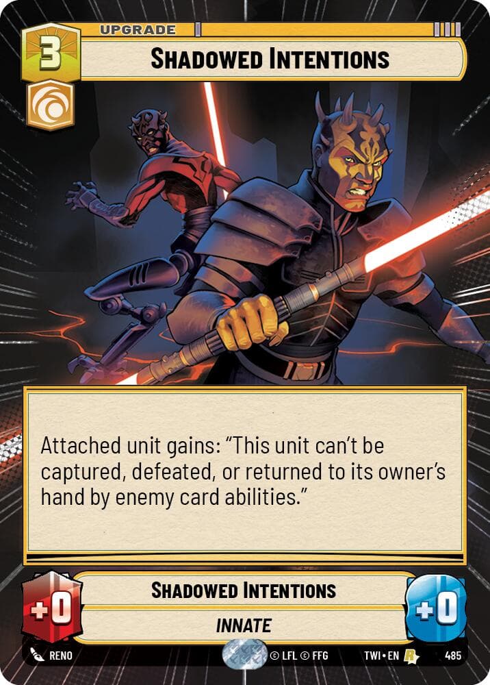 Shadowed Intentions (Hyperspace) — Twilight of the Republic card