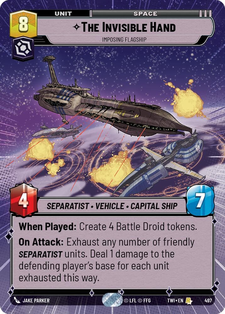 The Invisible Hand - Imposing Flagship (Hyperspace) — Twilight of the Republic card