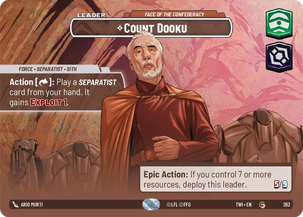 Count Dooku - Face of the Confederacy (Showcase) — Twilight of the Republic card
