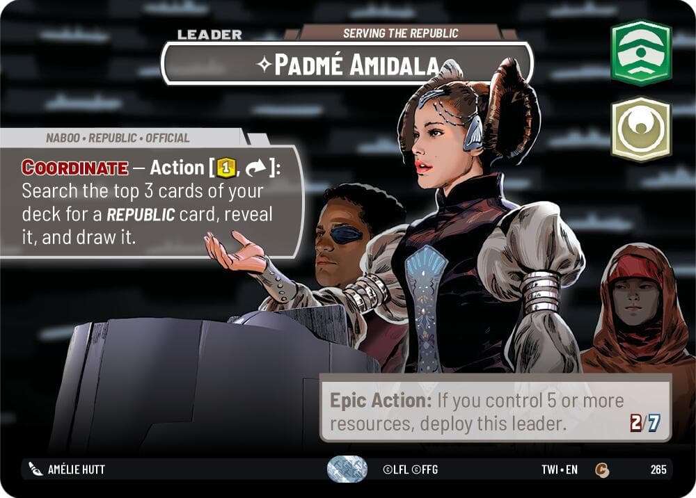 Padmé Amidala - Serving the Republic (Showcase) — Twilight of the Republic card