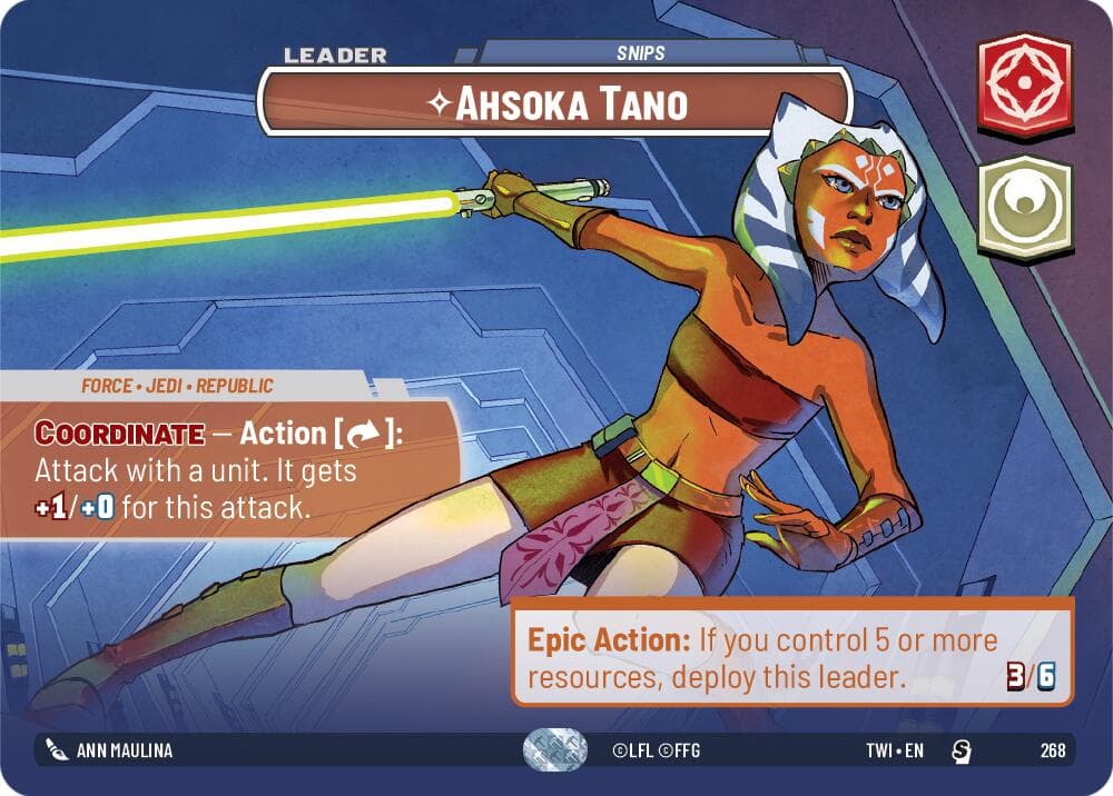 Ahsoka Tano - Snips (Showcase) — Twilight of the Republic card