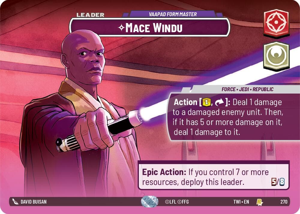 Mace Windu - Vaapad Form Master (Showcase) — Twilight of the Republic card