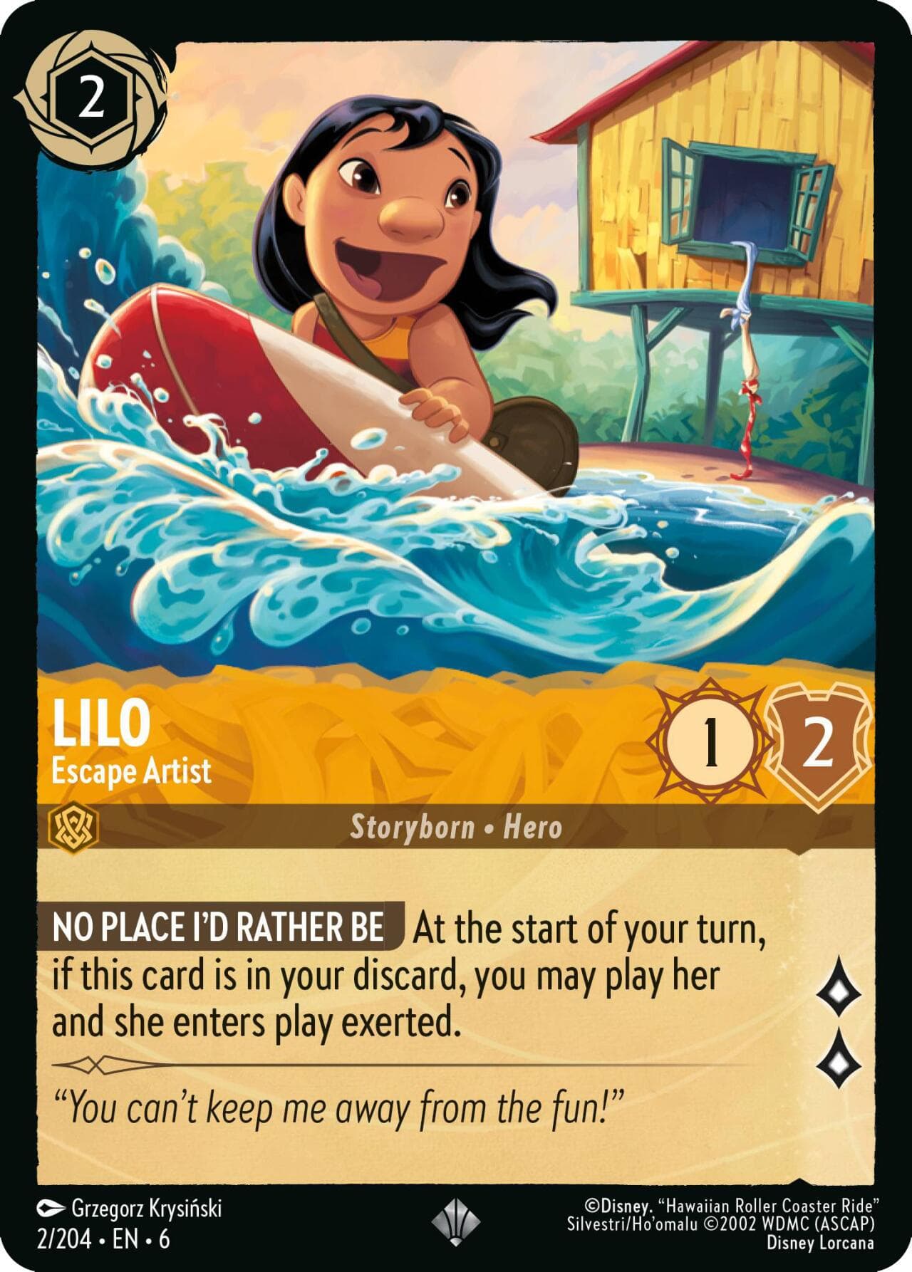 Lilo - Escape Artist — Azurite Sea card