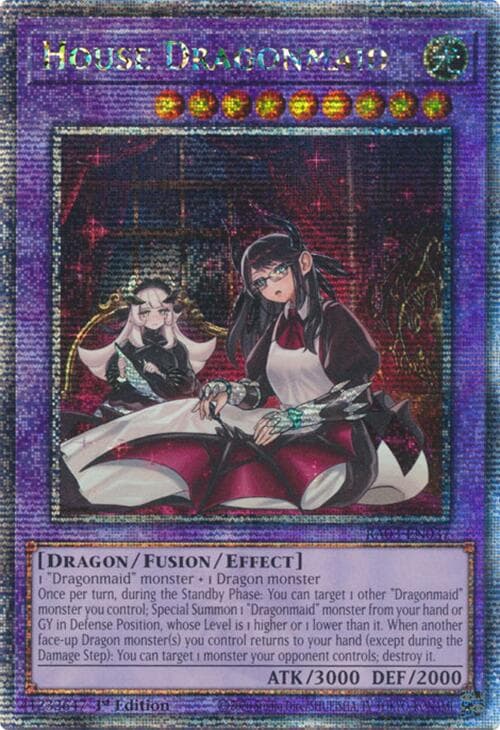 House Dragonmaid (Alternate Art) (Quarter Century Secret Rare) — Quarter Century Bonanza card