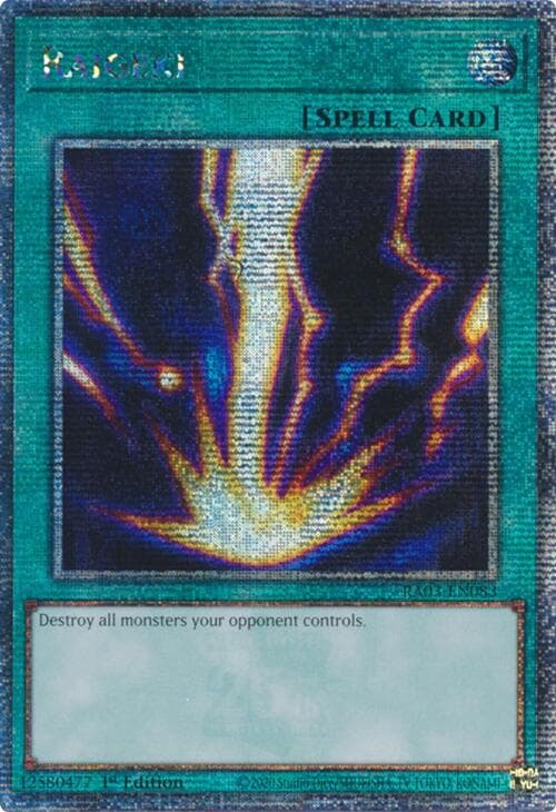Raigeki (Quarter Century Secret Rare) — Quarter Century Bonanza card
