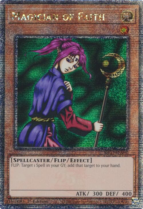 Magician of Faith (Quarter Century Secret Rare) — Quarter Century Bonanza card