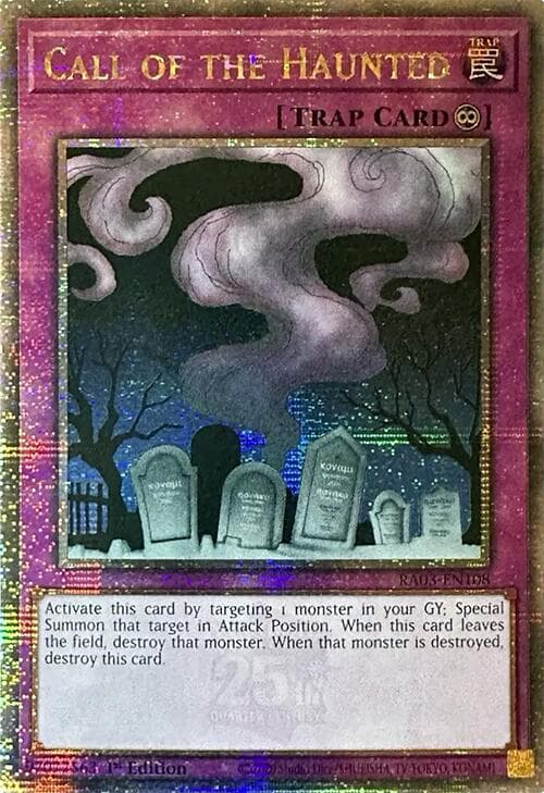 Call of the Haunted (Quarter Century Secret Rare) — Quarter Century Bonanza card