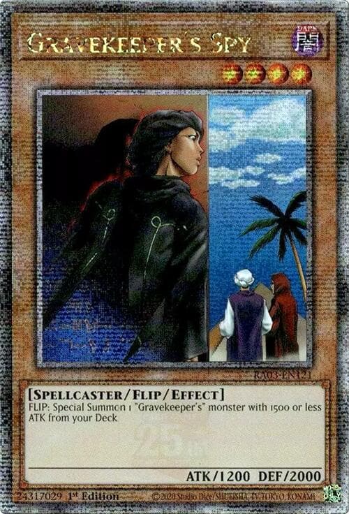 Gravekeeper's Spy (Quarter Century Secret Rare) — Quarter Century Bonanza card