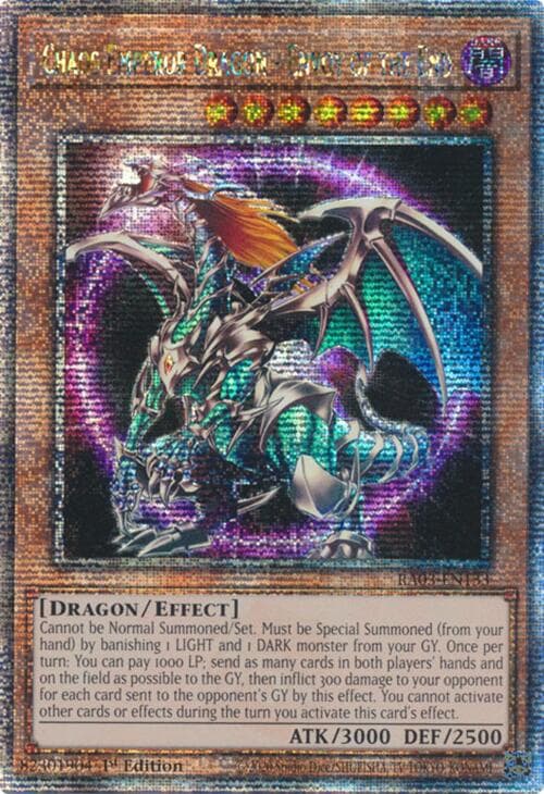 Chaos Emperor Dragon - Envoy of the End (Quarter Century Secret Rare) — Quarter Century Bonanza card
