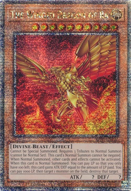 The Winged Dragon of Ra (Quarter Century Secret Rare) — Quarter Century Bonanza card