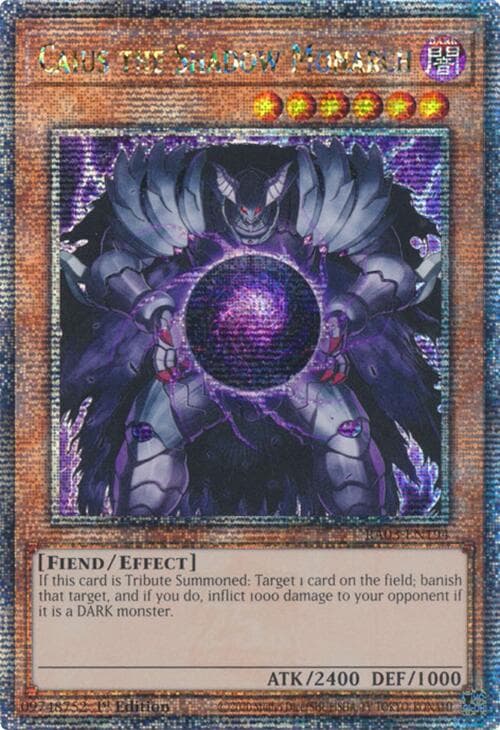 Caius the Shadow Monarch (Quarter Century Secret Rare) — Quarter Century Bonanza card