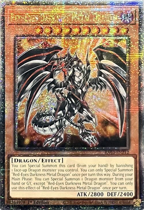 Red-Eyes Darkness Metal Dragon (Quarter Century Secret Rare) — Quarter Century Bonanza card