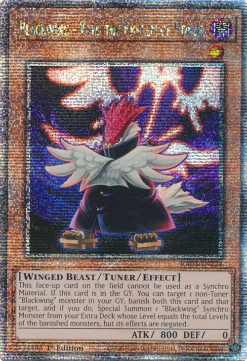 Blackwing - Vayu the Emblem of Honor (Quarter Century Secret Rare) — Quarter Century Bonanza card