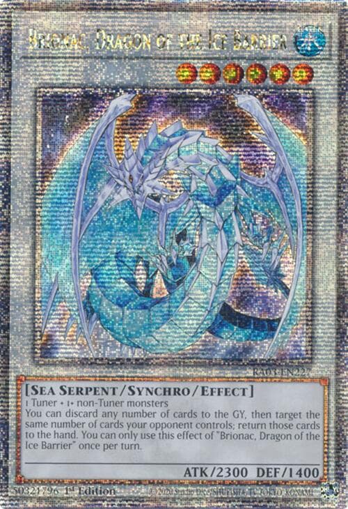 Brionac, Dragon of the Ice Barrier (Quarter Century Secret Rare) — Quarter Century Bonanza card