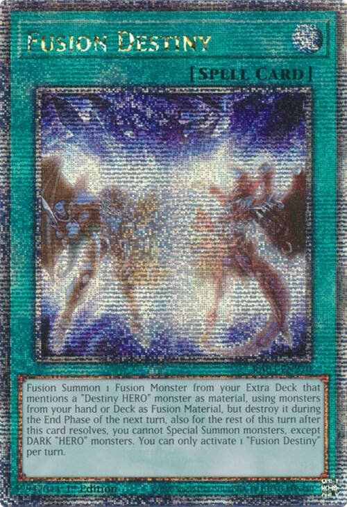 Fusion Destiny (Quarter Century Secret Rare) — Quarter Century Bonanza card