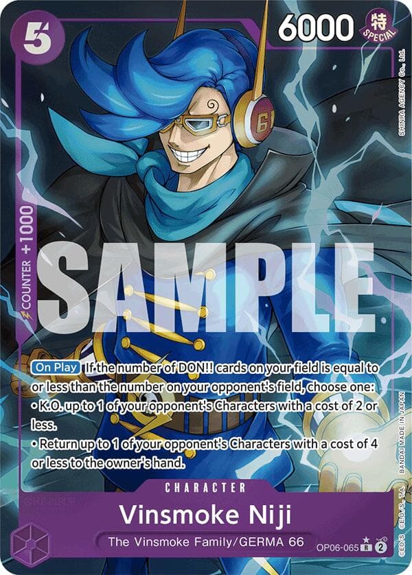 Vinsmoke Niji (OP06-065) (Alternate Art) — Premium Booster -The Best- card