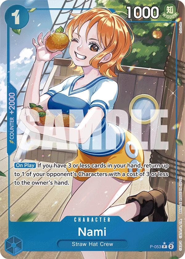 Nami (P-053) (Full Art) — Premium Booster -The Best- card