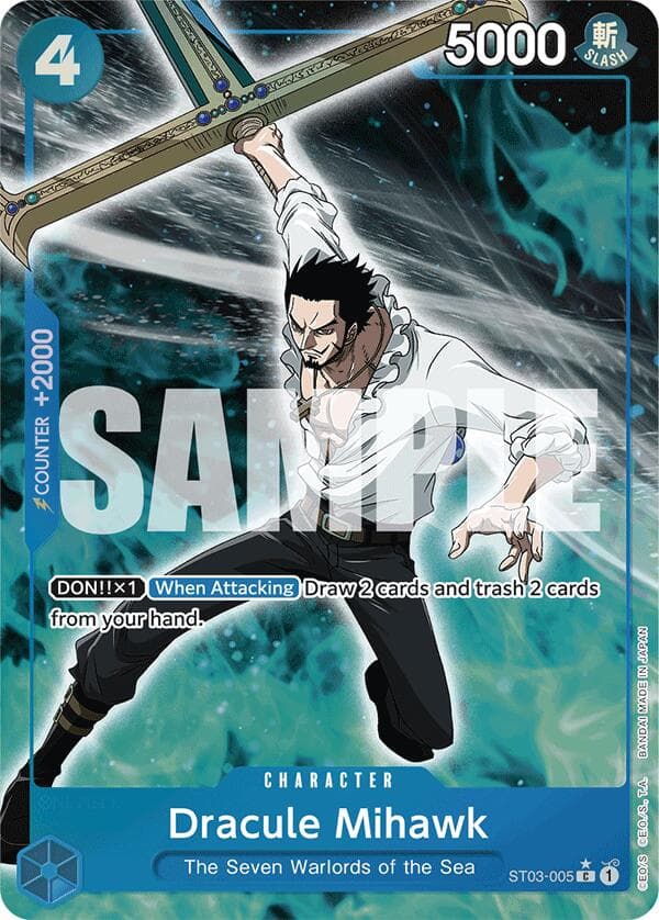 Dracule Mihawk (ST03-005) (Full Art) — Premium Booster -The Best- card
