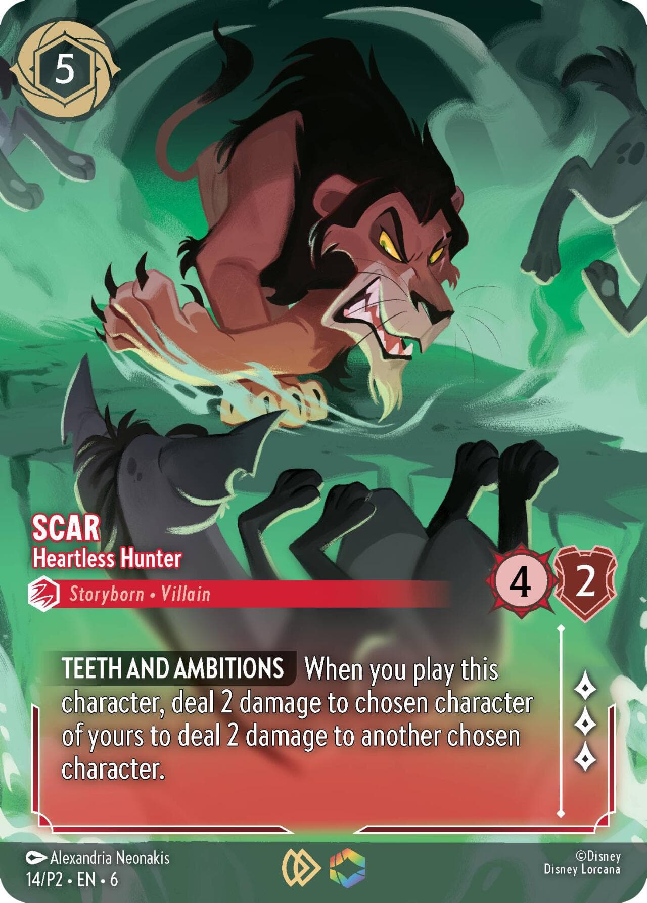 Scar - Heartless Hunter (Store Championship) — Disney Lorcana Promo Cards card