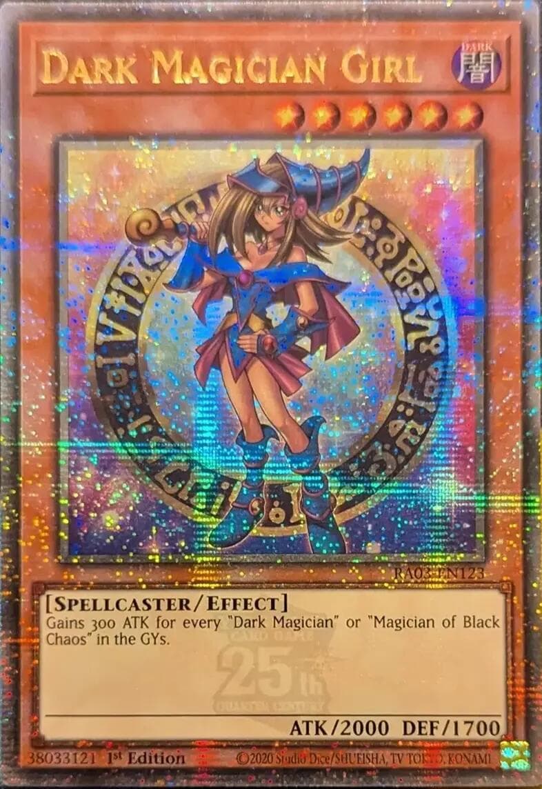 Dark Magician Girl (Quarter Century Secret Rare) (B) — Quarter Century Bonanza card