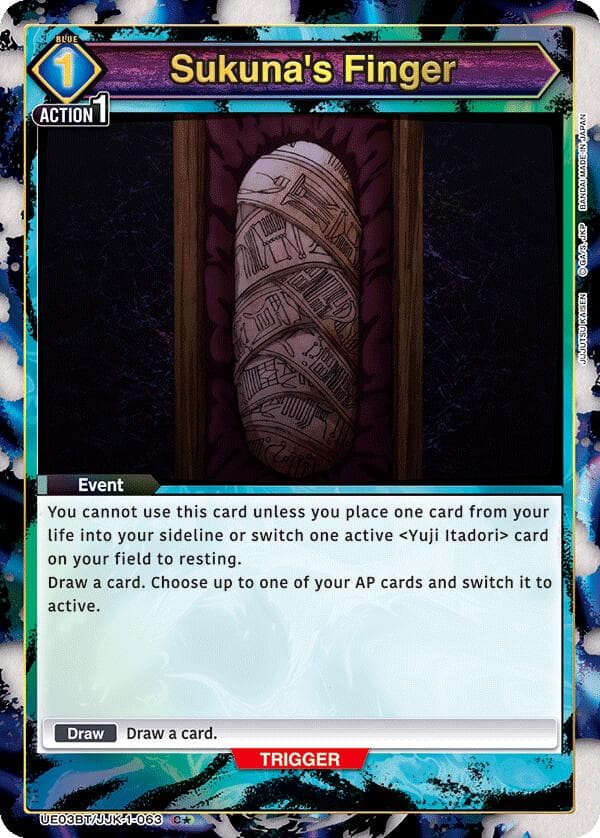 Sukuna's Finger (C*) — UE03BT: Jujutsu Kaisen card