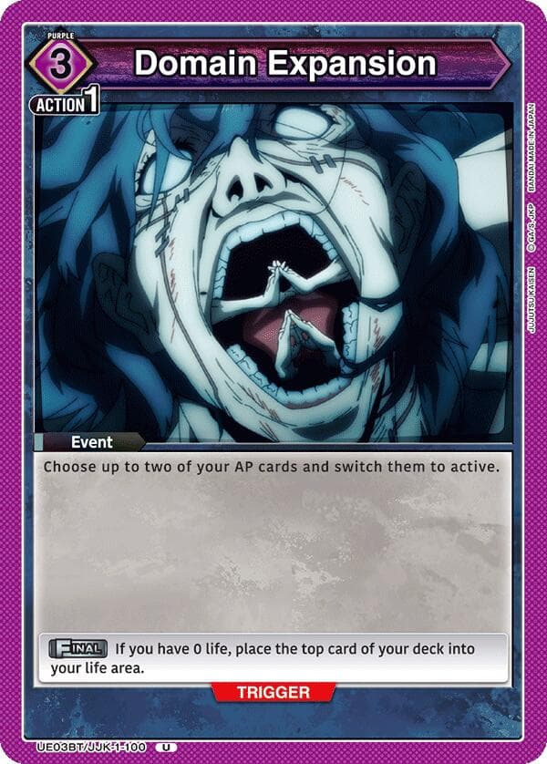 Domain Expansion (100) — UE03BT: Jujutsu Kaisen card