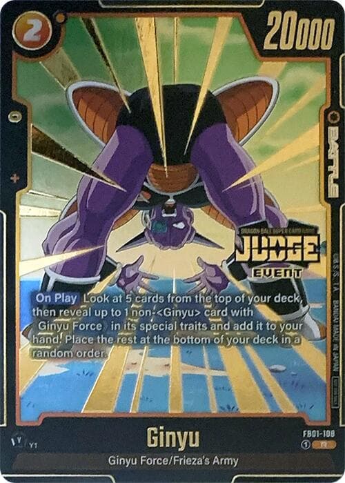 Ginyu - FB01-108 (Judge Pack (Event Judge) 01) — Tournament and Championship Promos card