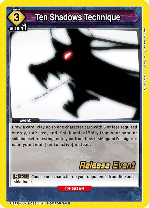 Ten Shadows Technique — UE03BT: Jujutsu Kaisen Release Event Cards card