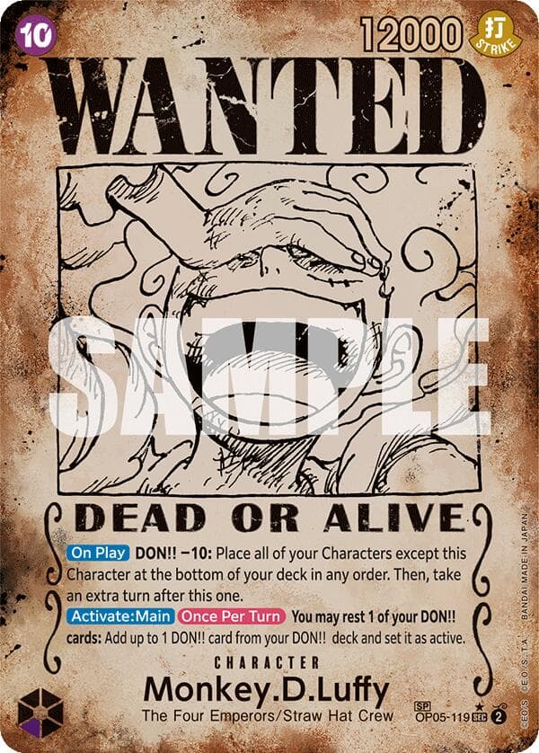 Monkey.D.Luffy (Wanted Poster) — Emperors in the New World card