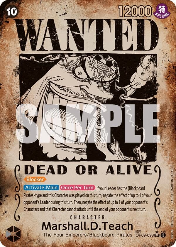Marshall.D.Teach (093) (Wanted Poster) — Emperors in the New World card