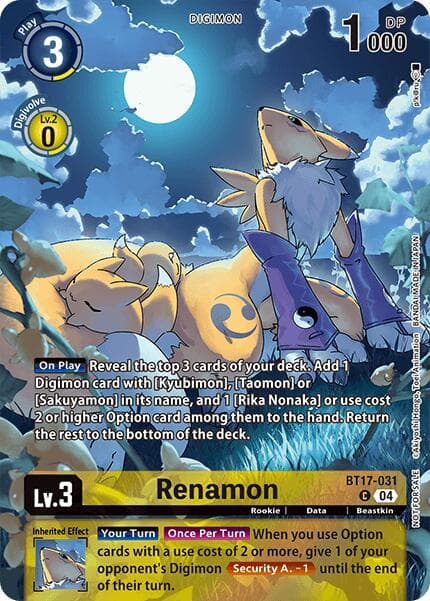 Renamon (Legend Pack 2024 Box Topper) — Chain of Liberation card